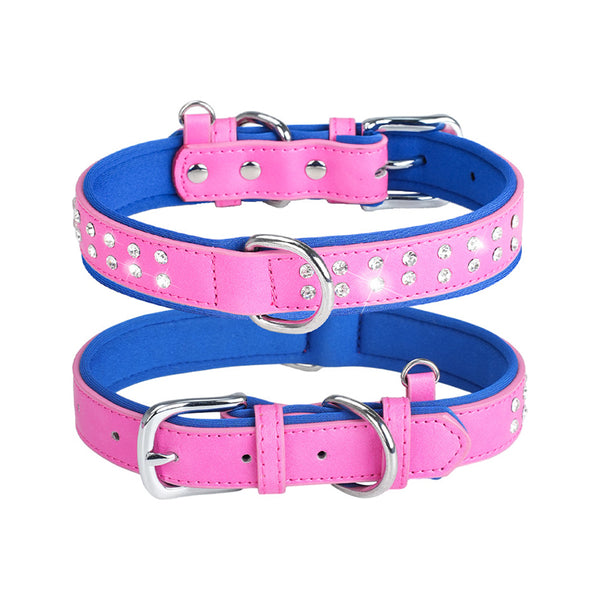 Soft Diamond PU Dog Collar