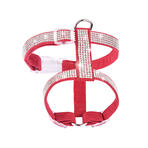 I-shaped Suede Diamond Kitten Breast Harness