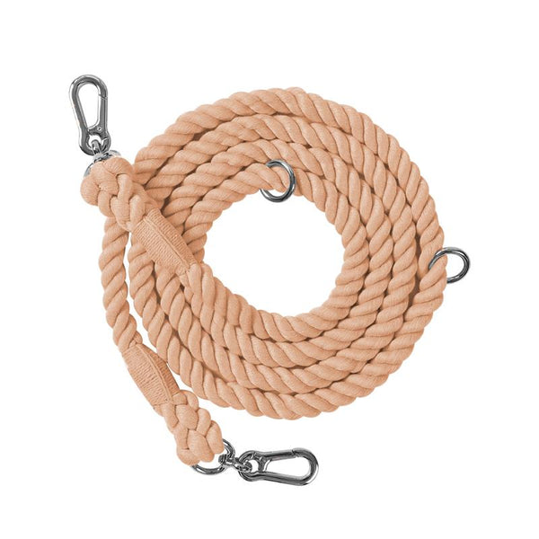 Soft Handle Braided Cotton Rope Dog Leash(Silver)