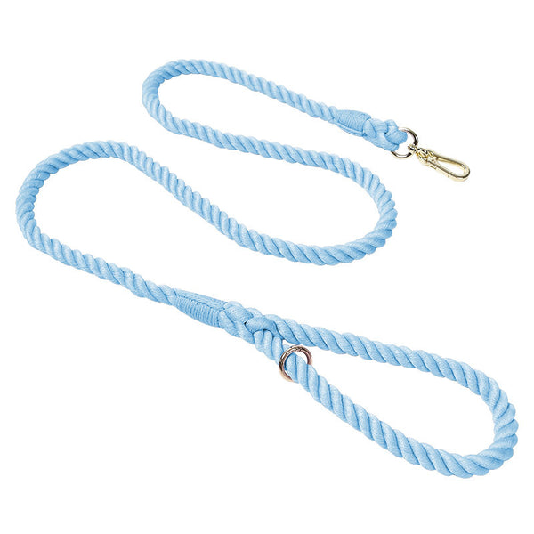 Luxury Handmade Braided Training Dog Slip Leash (Gold)