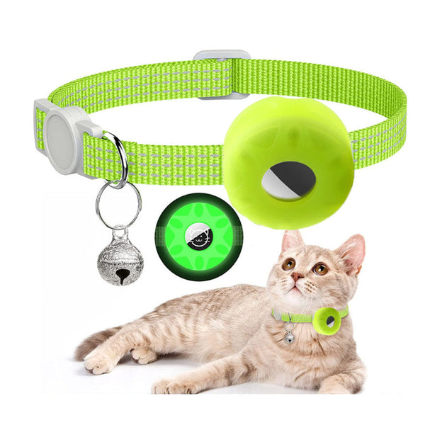 Nylon Reflective Airtag Tracker Cat Collar