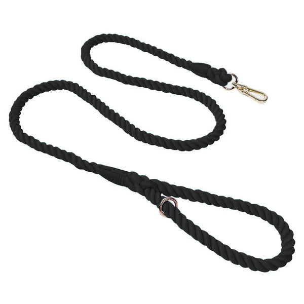 120 cm Braided Cotton and Linen Material Dog Leash (Gold)