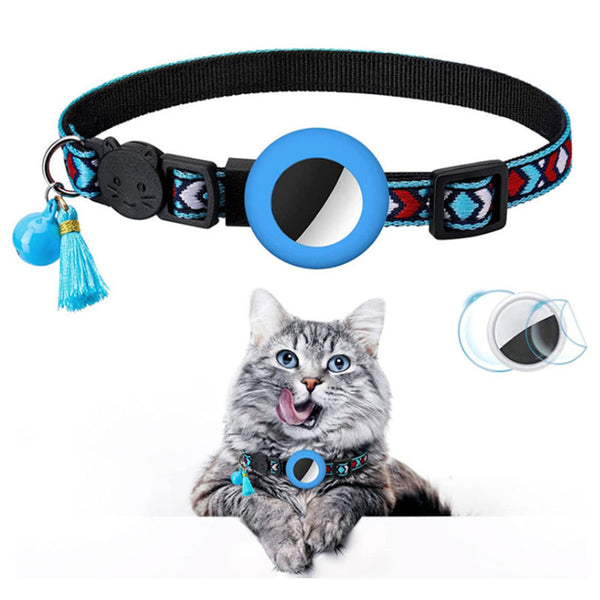 Adjust Kitten Collar with Bell for Air Tag Silicone Case