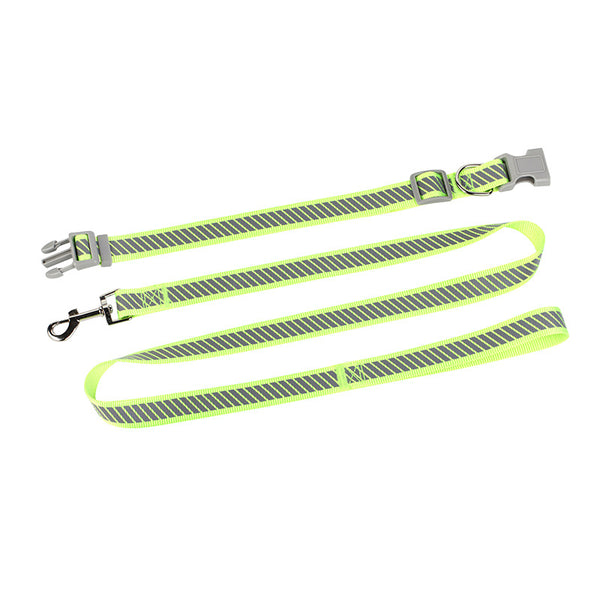 Adjustable Reflective Nylon Pet Dog Collar and Leashes