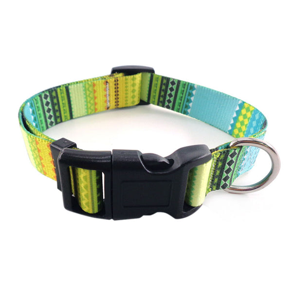 Bohemian Polyester Digital Print Dog Collar