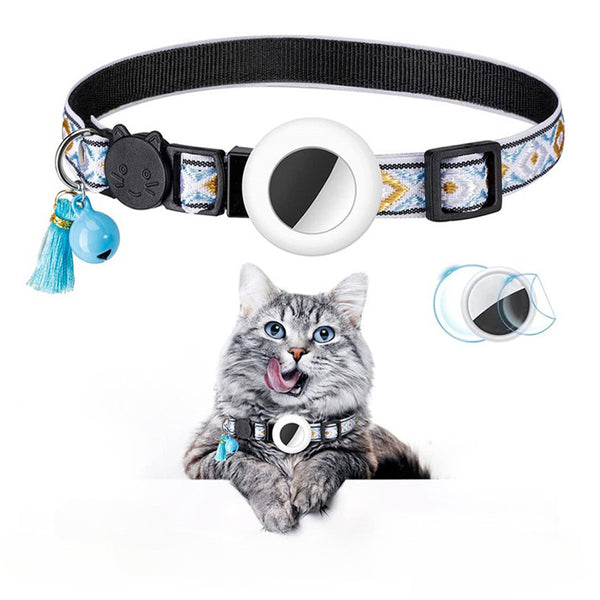 Colored webbing Airtag cat collar