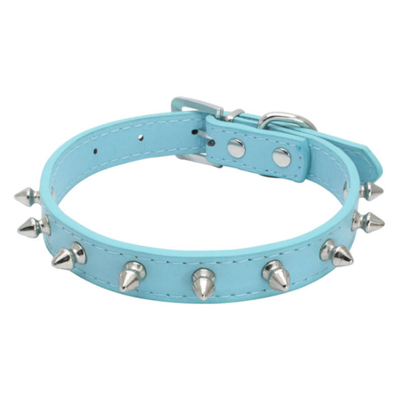 Bite Resistant Rivets PU Dog Collar