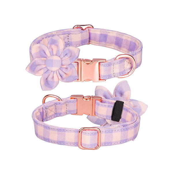 Removeable Flower Knot Dog Collar Pet Collar