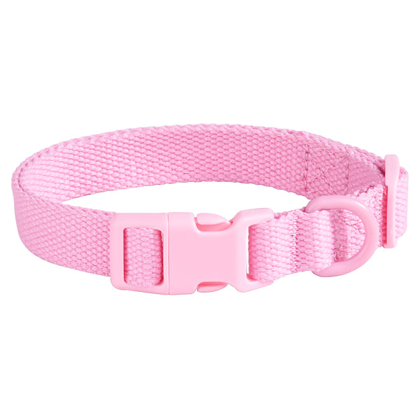 Adjustable Cotton Buckle Pure Color Pet Collar