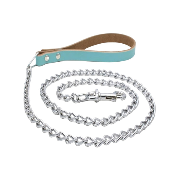 Stainless Dog Chain Pure Cowhide Handle