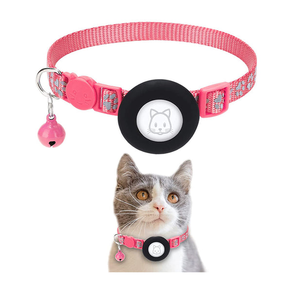 Reflective Strap Cat Collar with Air Tag Protective Case