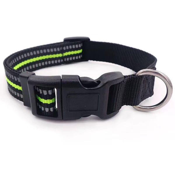 Nylon Reflective Ruckle Dog Collar